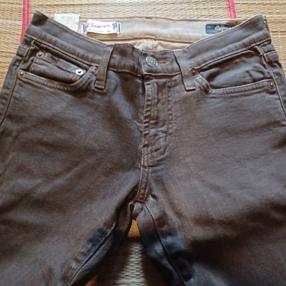 Red Engine Cayenne coated jeans. FLAWED - Picture 2 of 10